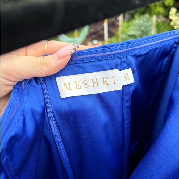 Strapless blue Meshki mini dress - Picture 3 of 3